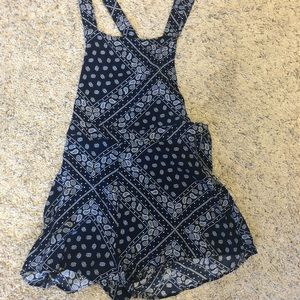 Blue H&M Cotton Short Overalls